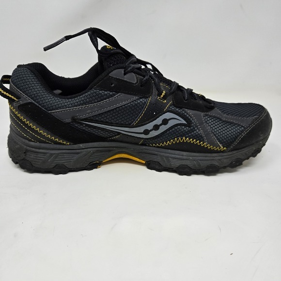 Saucony Raptor TR Mens Trail Running Shoes Black Grey Yellow S25283-1 Size 10 - Picture 5 of 12